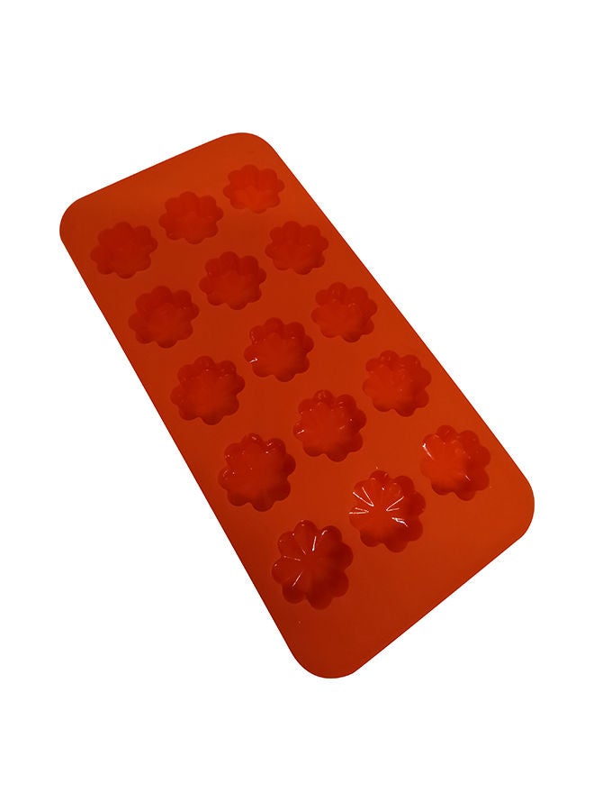 NIBEMINENT Flower Shape Chocolate Mold Orange 21x10.50centimeter - Image 2