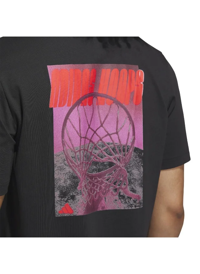 اديداس تيشيرت كرة سلة أسود رجالي مقاس