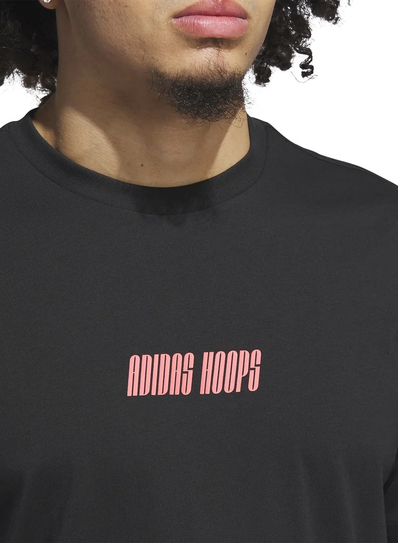 اديداس تيشيرت كرة سلة أسود رجالي مقاس