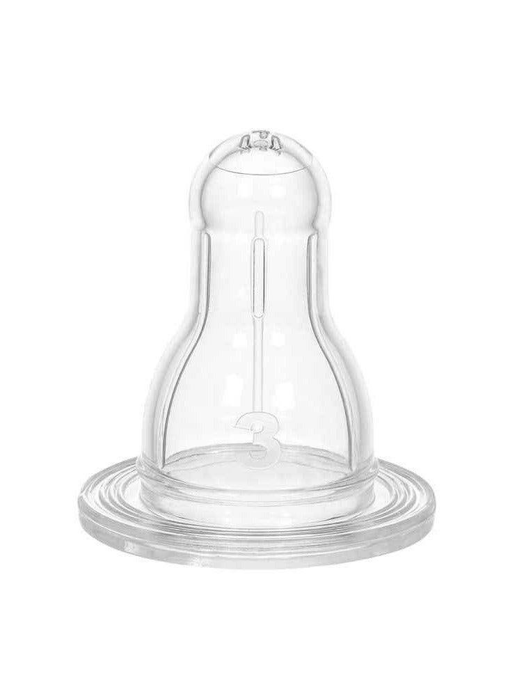 وي بيبي حلمة دائرية احتياطية من السيليكون للزجاجة، عبوة من قطعة واحدة