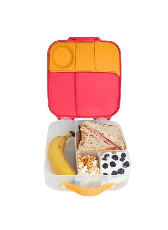 B.Box Whole Foods Lunch Box for Kids | Large Leakproof Compartments | 67.6 fl oz Capacity | Whole Fruit Holder | BPA Free | Easy Open Design-Strawberry Shake - Image 1