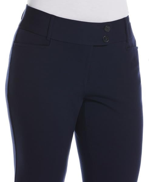 Rafaella Women's Curvy Fit Gabardine Bootcut Stretch Dress Pants with Pockets, Soft Stretch Work Slacks, 29" & 32" Inseams, Navy, 14 - Image 3