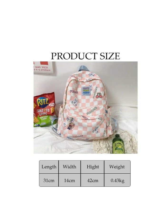 DUNISO Girl's School Backpack with Pencil Case Waterproof Book Bag with Compartments for Teen Girl - Image 4