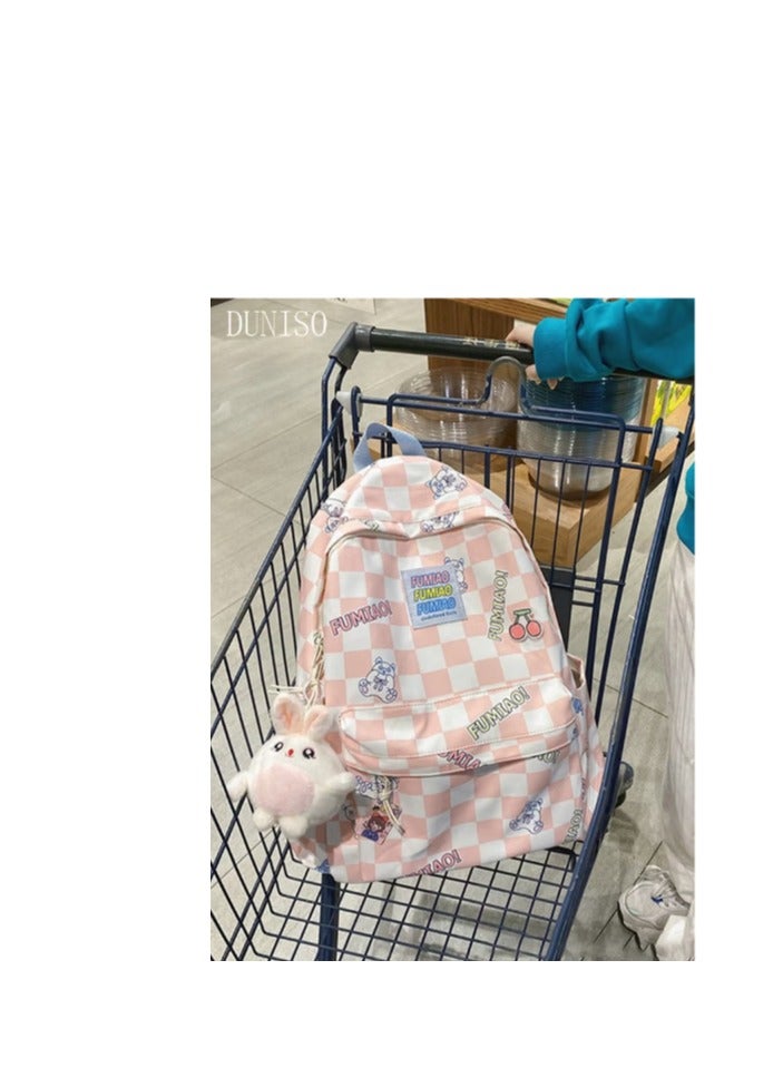 DUNISO Girl's School Backpack with Pencil Case Waterproof Book Bag with Compartments for Teen Girl - Image 2