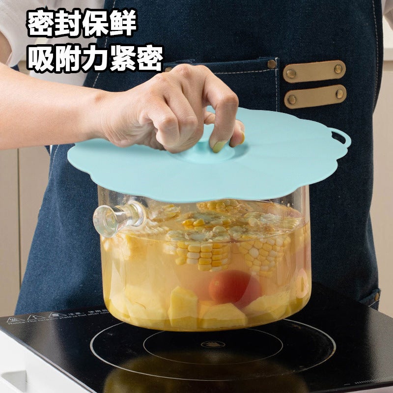 Silicone Fresh-Keeping Lid Five-Piece Silicone Fresh-Keeping Lid Silicone Vacuum Lid 5 Pack Silicone Sealing Lid Cup Lid - Image 4