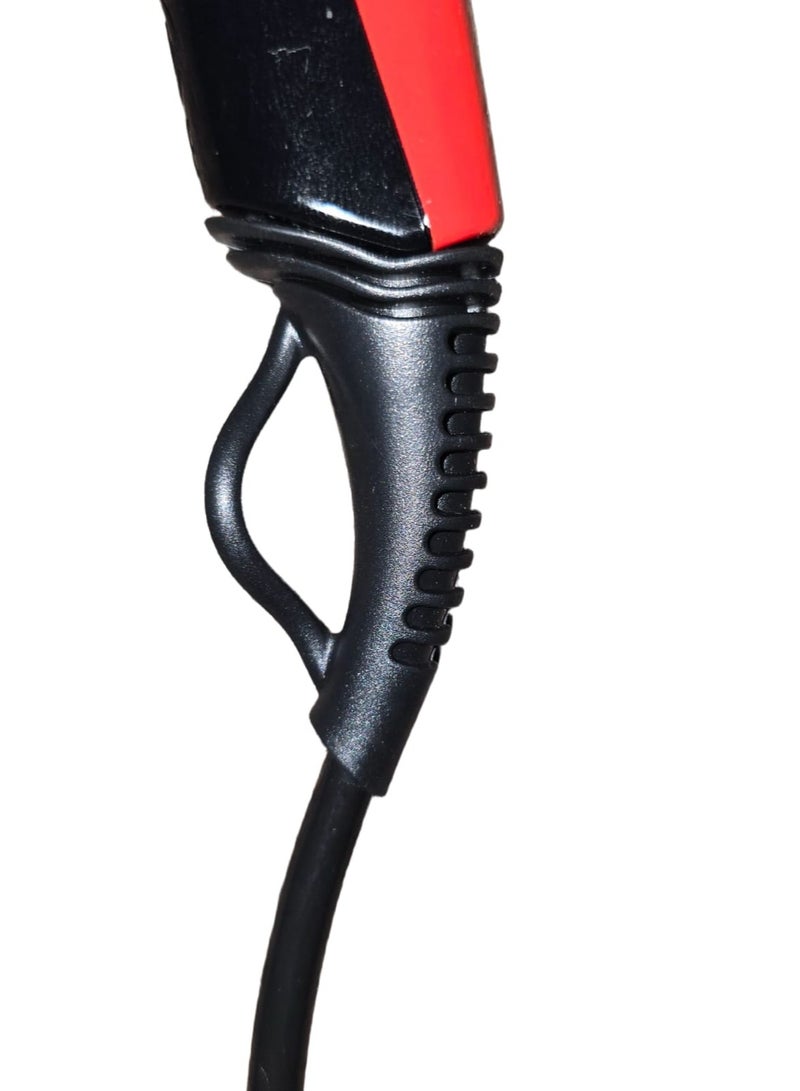 Shams Hair dryer Salon-Grade 3-in-1 Hair Dryer Brush – Black & Red | 2000W Ionic Blow Dryer with AC Motor, Fast Drying, Hot & Cool Settings, 2 Speeds, 3 Heat Levels, Diffuser, Concentrator & Comb for Women & Men" - Image 5
