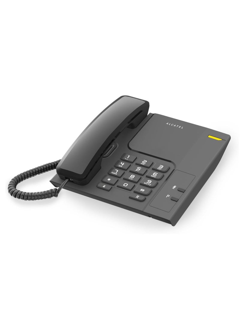 Alcatel Corded Landline Phone T26 (Black) , basic telephone with conventional features and contemporary look  - Image 1