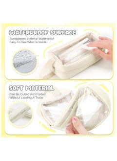 Generic Large Capacity Pencil Case, Clear Handheld Multifunction Pencil Pouch Simple Stationery Bag Aesthetic Pen Bag for School Teen Girl Boy Office Adult  - Image 4