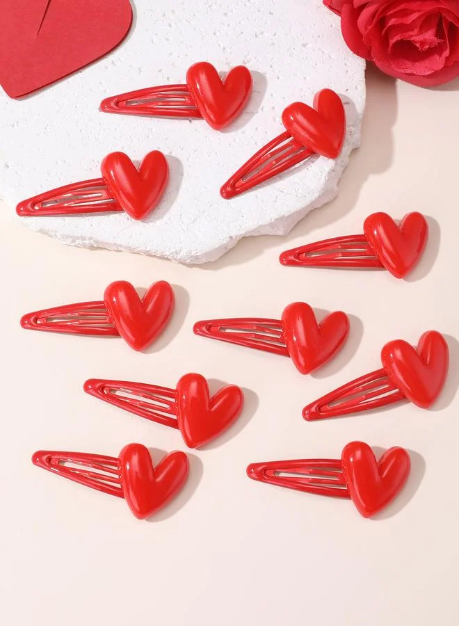 Take Two Set of 10 - Heart Hair Clip