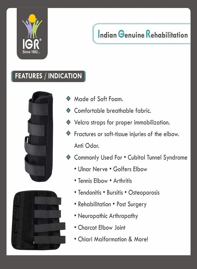 Dr Aedass IGR ARM/ELBOW IMMOBILISER | Elbow Brace | Elbow Splint | Night Elbow Sleep Support| Cubital Tunnel Syndrome | Ulnar Nerve Entrapment |Tendinitis, GREY, UNIVERSAL- 1 PCS (XS- FOR CHILD) - Image 3
