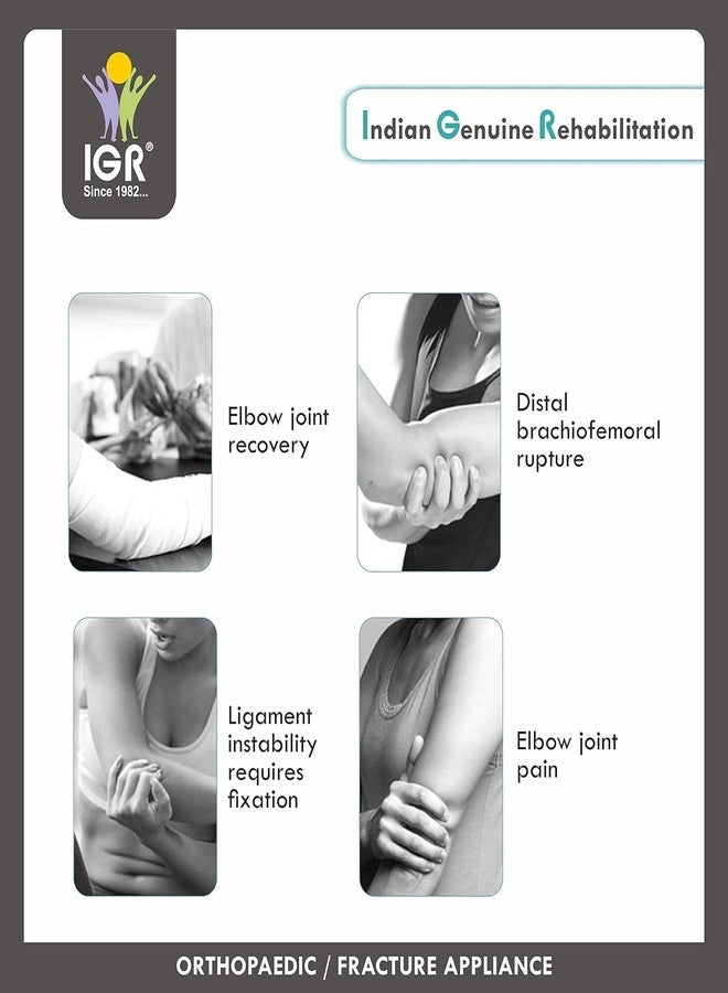 Dr Aedass IGR ARM/ELBOW IMMOBILISER | Elbow Brace | Elbow Splint | Night Elbow Sleep Support| Cubital Tunnel Syndrome | Ulnar Nerve Entrapment |Tendinitis, GREY, UNIVERSAL- 1 PCS (XS- FOR CHILD) - Image 4