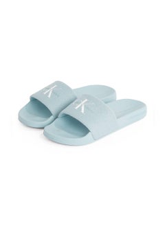 Calvin Klein Jeans Women's Monogram Slides - Cotton, Blue  - Image 2