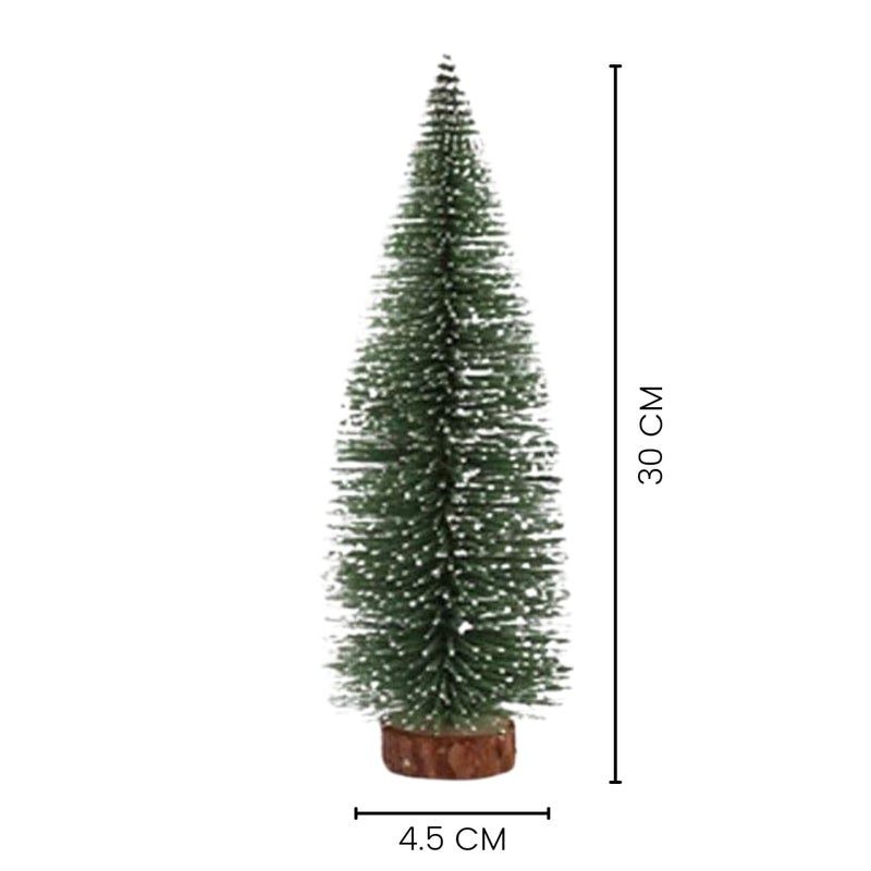 Go Hooked Go Hooked Artificial Christmas 12 Inches Pine Tree Miniature Table Decor Tree with Wooden Base Christmas Xmas Tree for Home Office Living Room Decor Christmas Decoration Set of 1  - Image 3