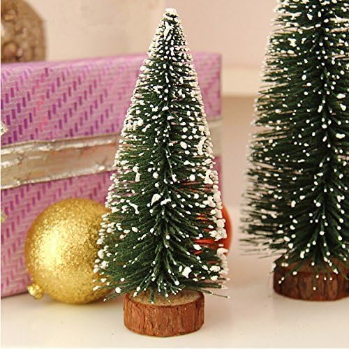 Go Hooked Go Hooked Artificial Christmas 12 Inches Pine Tree Miniature Table Decor Tree with Wooden Base Christmas Xmas Tree for Home Office Living Room Decor Christmas Decoration Set of 1  - Image 5