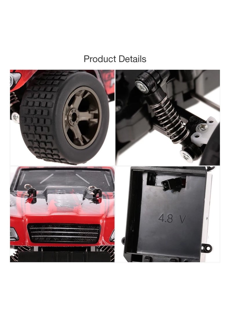 1/20 Small Electric Remote Control Cars, USB Charging Remote Control Vehicle, Anti Drop PVC Shell RC Truck Racing Toys, High Speed Lightweight Durable Remote Control 2.4G Mountain Climb RC Car Toy - Image 4