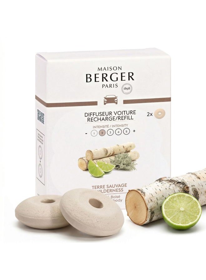 Maison Berger عبوة إعادة تعبئة معطر السيارة من ميزون بيرجر - برية تير سافاج - مجموعة من 2 - Image 1