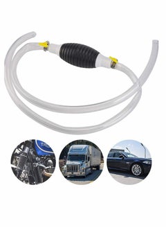 Excefore Car Fuel Transfer Pump, Portable Manual Car Fuel Transfer Pump, Gasoline Siphon Hose Siphon Hand Pump for Gasoline Oil Water, Transfer Siphon Pump  - Image 1