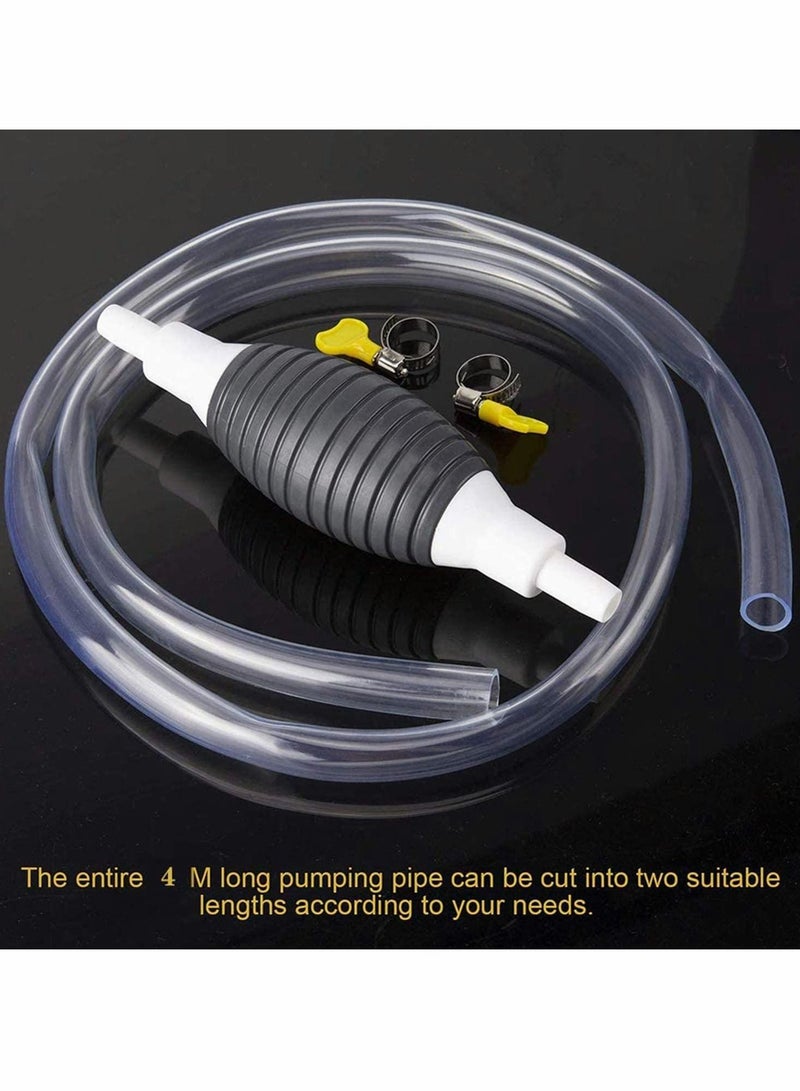 Excefore Car Fuel Transfer Pump, Portable Manual Car Fuel Transfer Pump, Gasoline Siphon Hose Siphon Hand Pump for Gasoline Oil Water, Transfer Siphon Pump  - Image 2