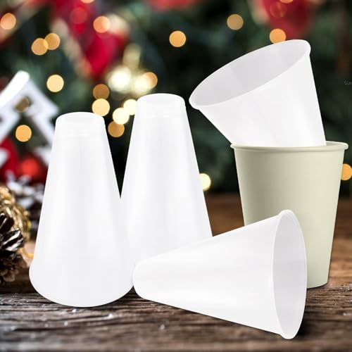 HSLCGF 2 Pcs White Plastic Cheer Megaphone for DIY Party Accessory for School Outdoor Activities Party Favors Sports Match Game (White) - Image 4