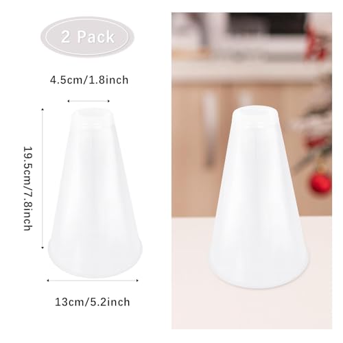 HSLCGF 2 Pcs White Plastic Cheer Megaphone for DIY Party Accessory for School Outdoor Activities Party Favors Sports Match Game (White) - Image 2