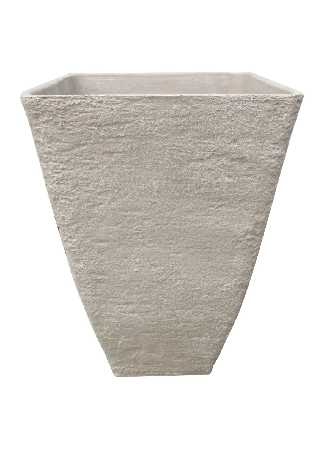 سيرين وعاء نباتات متين من الألياف الزجاجية باللون البيج مقاس 48 × 34 × 34 سم SL6115B