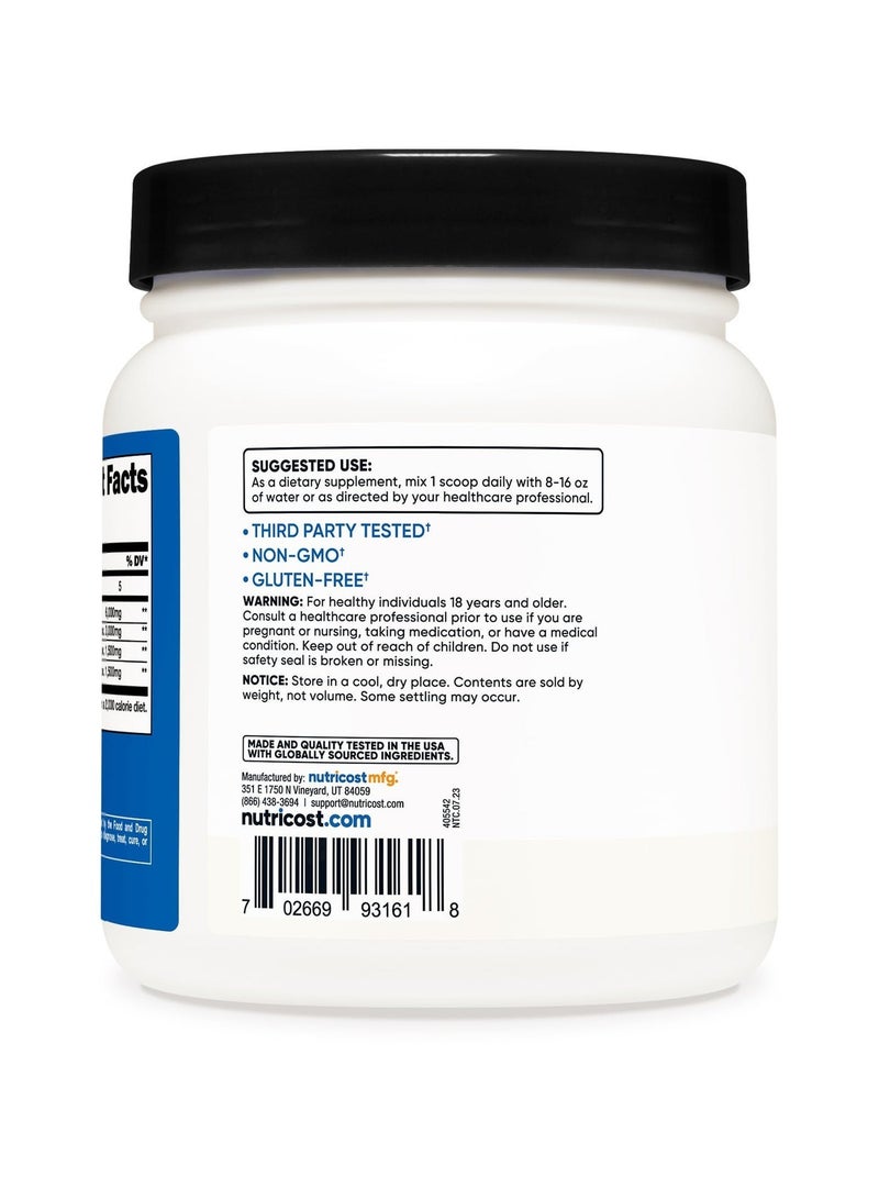 BCAA - (أحماض أمينية متفرعة السلسلة)، 6 جرام من BCAA لكل حصة | 90 حصة | 540 جرام لكل عبوة - بدون نكهة، الوزن الصافي 19.3 أونصة (1.2 رطل) 540 جرام - Image 3