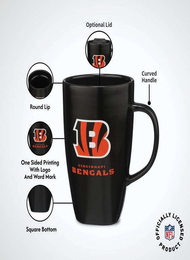 The Memory Company Officially Licensed NFL - Cincinnati Bengals 15oz Square Mug with Logo - Image 3