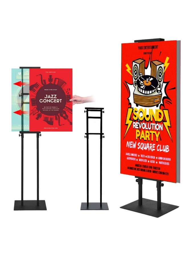 GUOHONG Poster Stand for Display Pedestal Sign Stand Adjustable Floor Standing Sign Holder Heavy Duty Banner Stand with Base Height Up to 75 inch Double-Sided for Board  Foam Sign 75in - Image 2