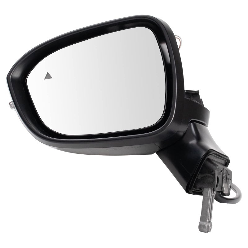 TRQ Left Driver Side Mirror Power Heated Textured Black Compatible with 2021 2022 Nissan Rogue NI1320333