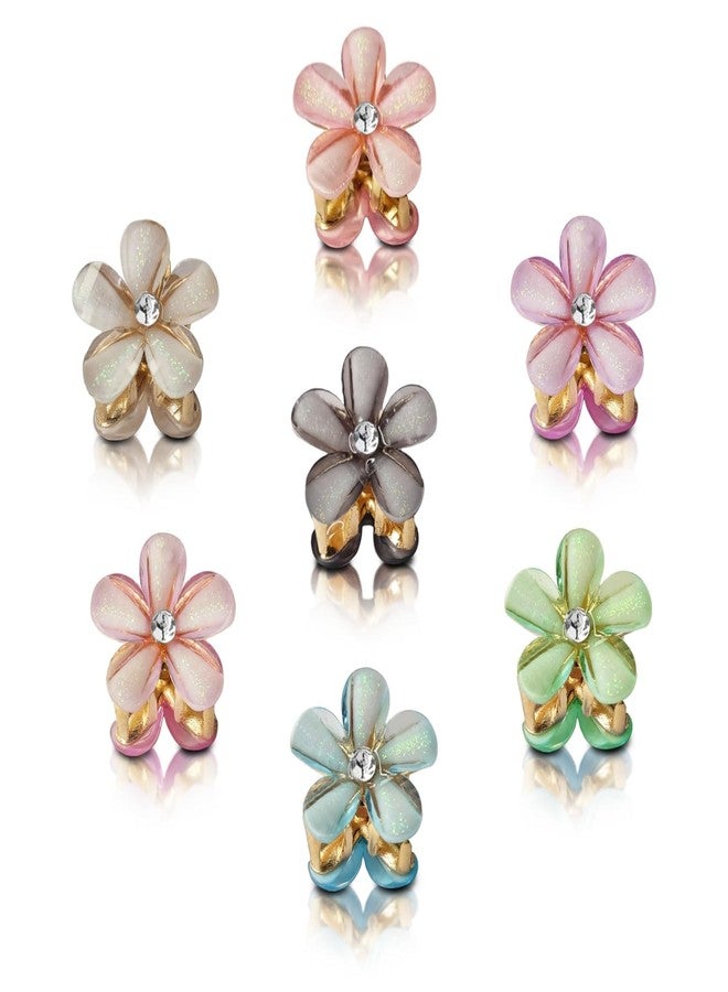 WECROO Hair Claw Clip, BetterJonny Pearl Hair Barrettes Flower Pins Clips with Daisy Flower Design Sweet Cute Bangs Hair Barrettes Hair Accessories for Women Girls (Multicolor, Pack of 6) - Image 1