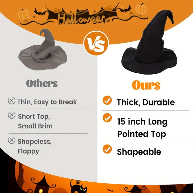 A Black Halloween Wizard Hat For Costume Parties Cosplay Events And Twisting Witch Hat Decoration - Image 5