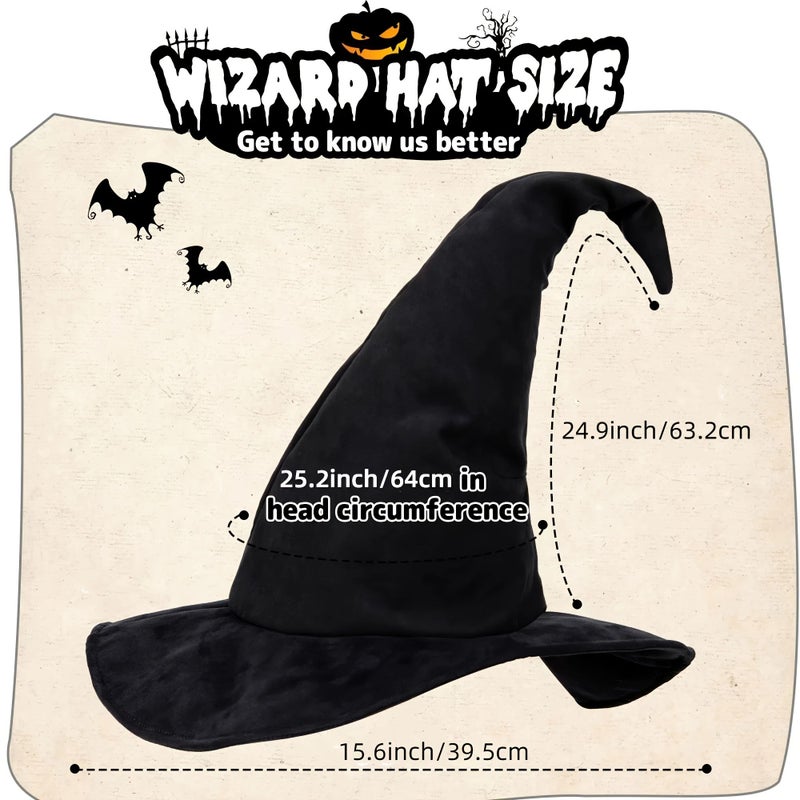 A Black Halloween Wizard Hat For Costume Parties Cosplay Events And Twisting Witch Hat Decoration - Image 4