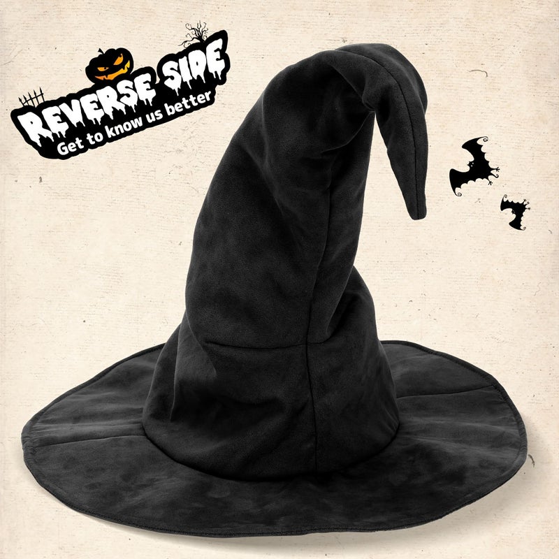 A Black Halloween Wizard Hat For Costume Parties Cosplay Events And Twisting Witch Hat Decoration - Image 3