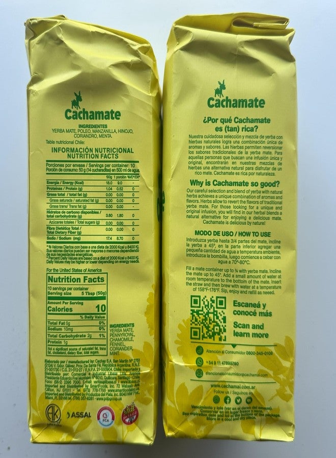 CACHAMATE Yerba Mate con Mezcla de Hierbas 500 gr. - 2 Pack / Yerba Mate Tea with Herbal Blend 1.1 lbs. - 2 Pack - Image 5