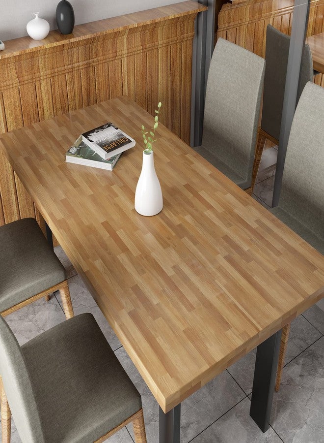 CRE8TIVE Brown Butcher Block Contact Paper for Countertops Waterproof Shiplap Peel and Stick Wallpaper Removable Self Adhesive Wood Contact Paper Vinyl Wrap for Kitchen Cabinets Shelf Liner 12"x80" - Image 4