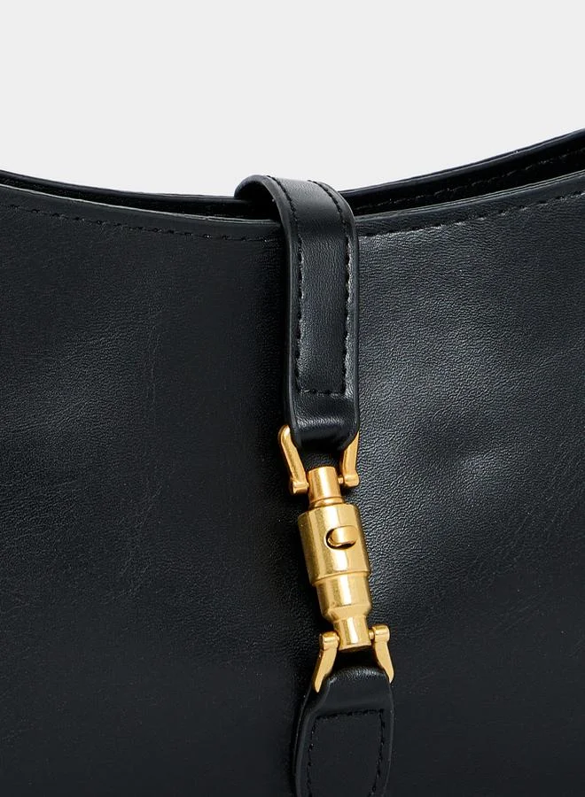 Styli Buckle Shoulder Bag with Adjustable Strap