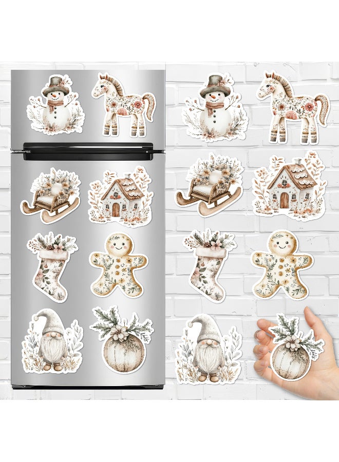 Christmas Fridge Magnets Set of 8 – Festive Decorative Magnets with Santa, Snowflakes, Christmas Trees & Holiday Designs for Refrigerator, Kitchen, and Home Décor, Perfect Seasonal Decorations for a Cozy Christmas Atmosphere - Image 1