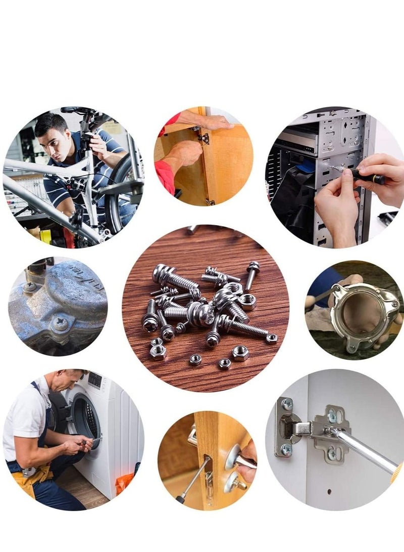 RACO Machine Screws/Bolts Stainless Steel Round Head Phillips Screws Muliti Purpose Use (100, 4x30mm) - Image 2