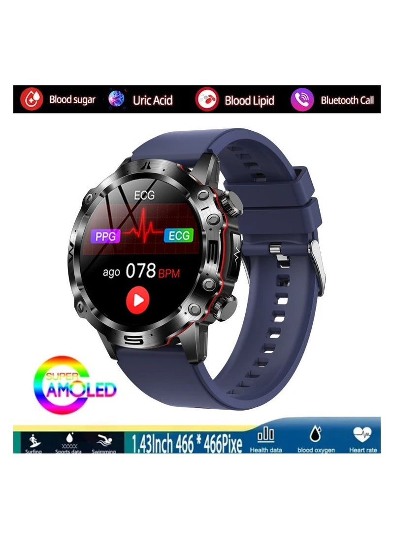 AROAQ ET482 Smart Watch AMOLED HD Screen Multi-sport Alarm Clock Bluetooth Call