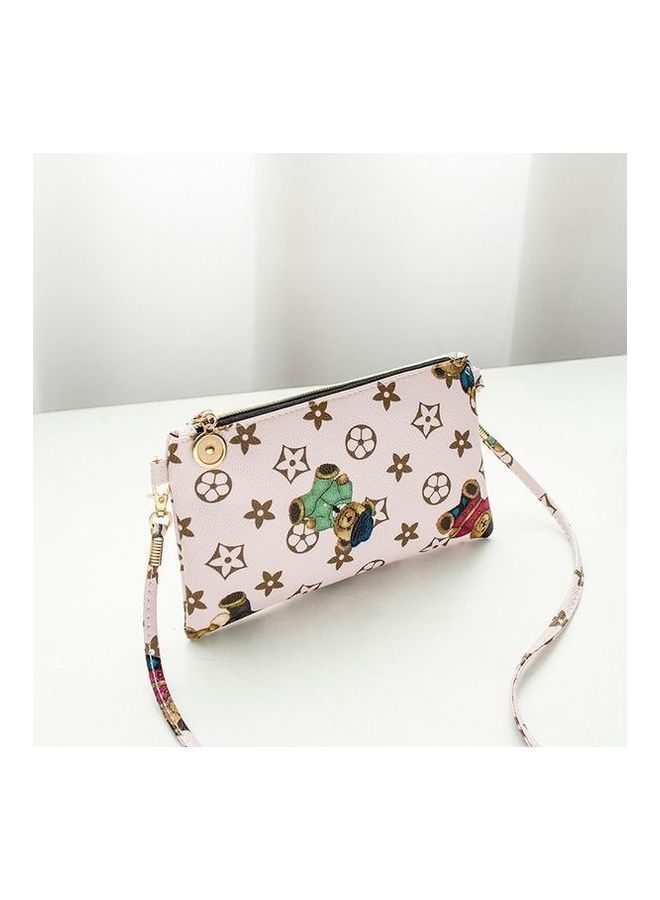 NIBEMINENT PU Crossbody Bag Pink/Brown/Blue 