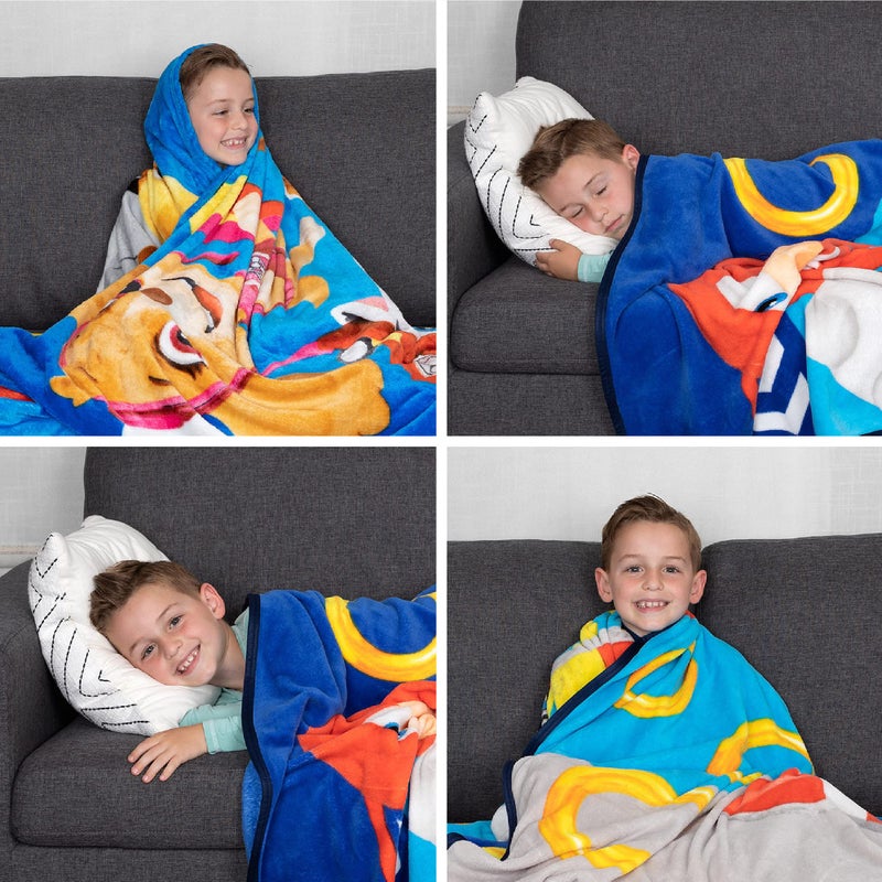 Franco Kids Bedding Super Soft Plush Micro Raschel Blanket, 62 in x 90 in, Sonic The Hedgehog - Image 5