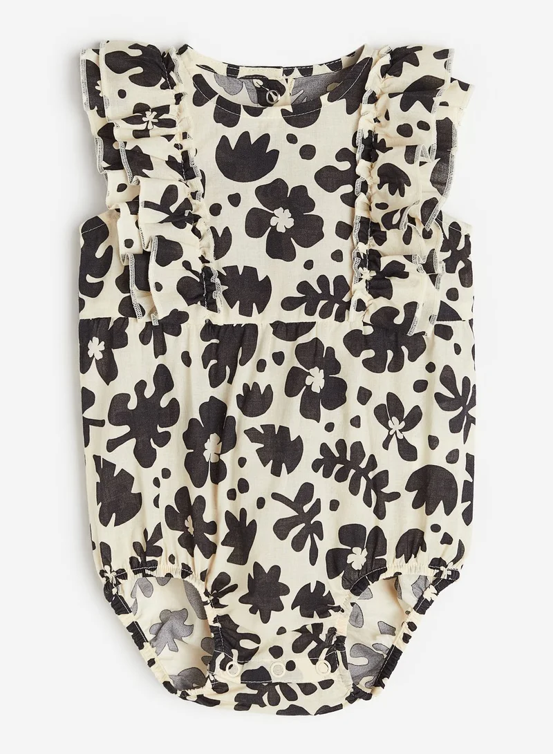 H&M Kids Flounce Trimmed Romper Suit