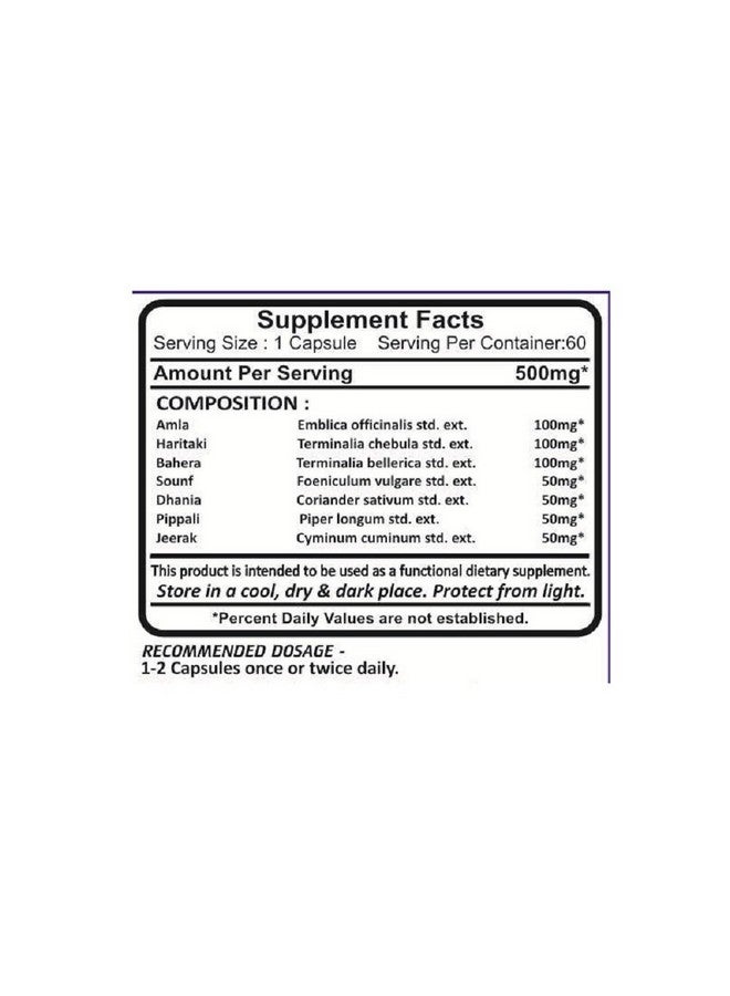 planet ayurveda كبسولات دعم الهضم من كوكب الأيورفيدا، 500 ملغ - 2 زجاجات - Image 4