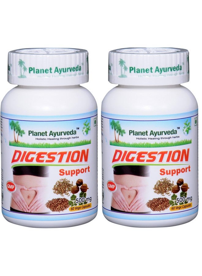 planet ayurveda كبسولات دعم الهضم من كوكب الأيورفيدا، 500 ملغ - 2 زجاجات - Image 1