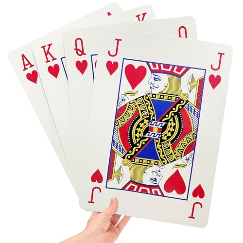 gagift world Jumbo Playing Cards 8 x 11 Inches Giant Playing Cards for Family Game Night Extra Large Casino Party Decoration for Adults - Image 1