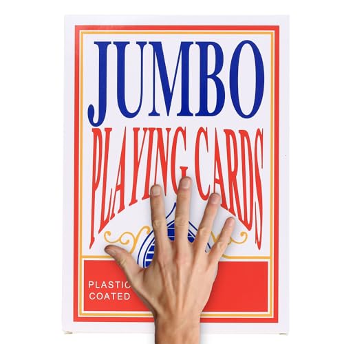 gagift world Jumbo Playing Cards 8 x 11 Inches Giant Playing Cards for Family Game Night Extra Large Casino Party Decoration for Adults - Image 5