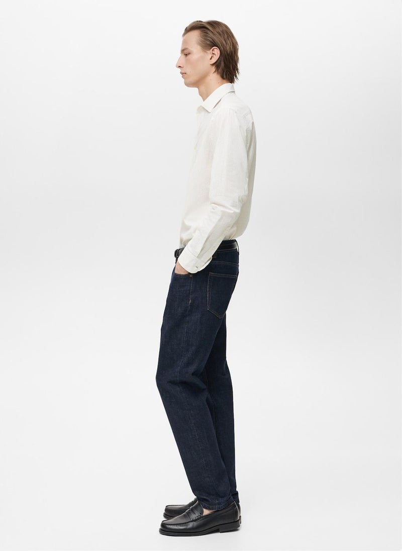 Mango Man Striped Seersucker Shirt  - Image 3
