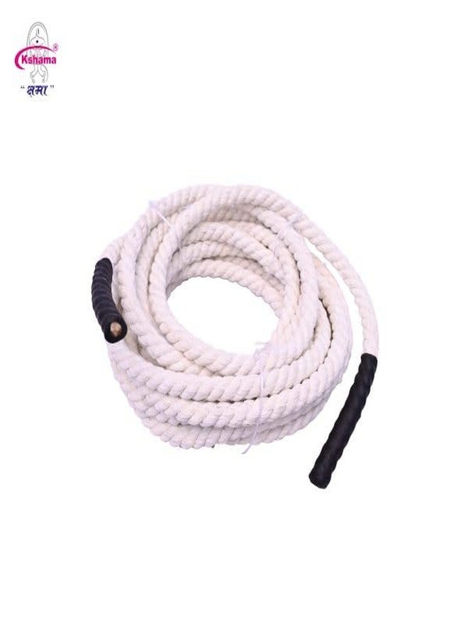 Kshama Casting Rope for Animal Restraint | 25 Ft Heavy Duty Cow Rope | Strong Natural Rope for Buffalo, Bull, and Cattle Handling | 25MM Thick (1 Pc) - Image 3
