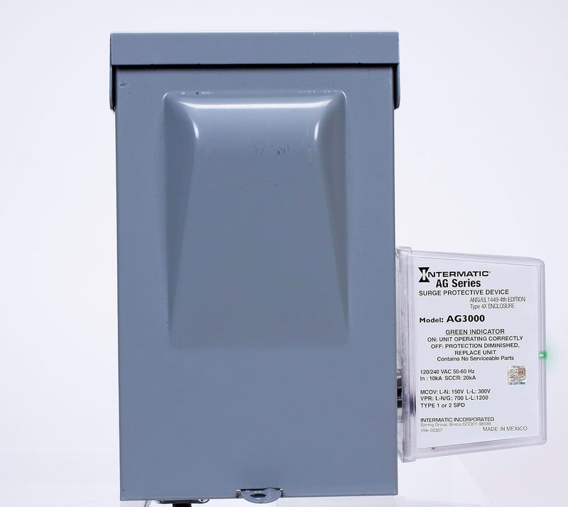 Intermatic AG3000 120/240 VAC Universal HVAC Surge Protective Device - Advanced Surge Protection, TPMOV Tech, Watertight Enclosure - UL Listed for Reliable Safety - Image 4