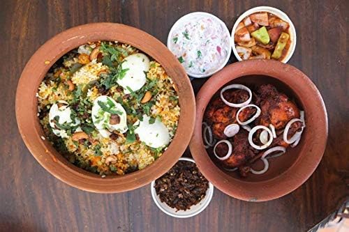 Bhanvi 750ml Unpolished Clay Curd Pot Handi Dahi Handi Serving Bowl MudMittiTerrocotta Handi Handmade Yogurt Handi with Lid Earthen Handi 750 ml Small Handi for Kitchen with Lid - Image 5